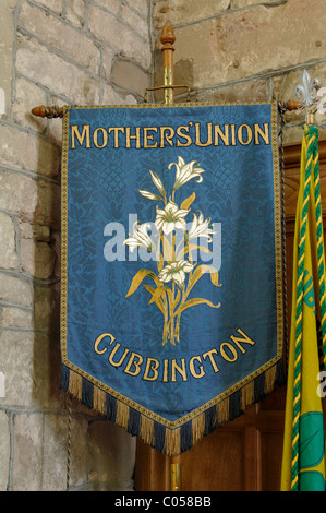 Mothers Union banner in St. Mary`s Church, Cubbington, Warwickshire, UK Stock Photo